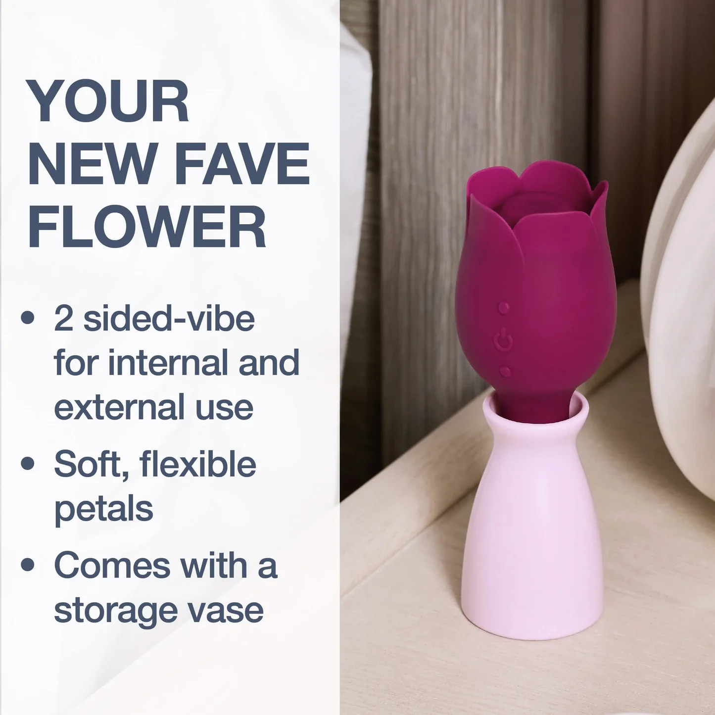 Luxe 2 in 1 Rose Vibrator - ToysCenter.Pk