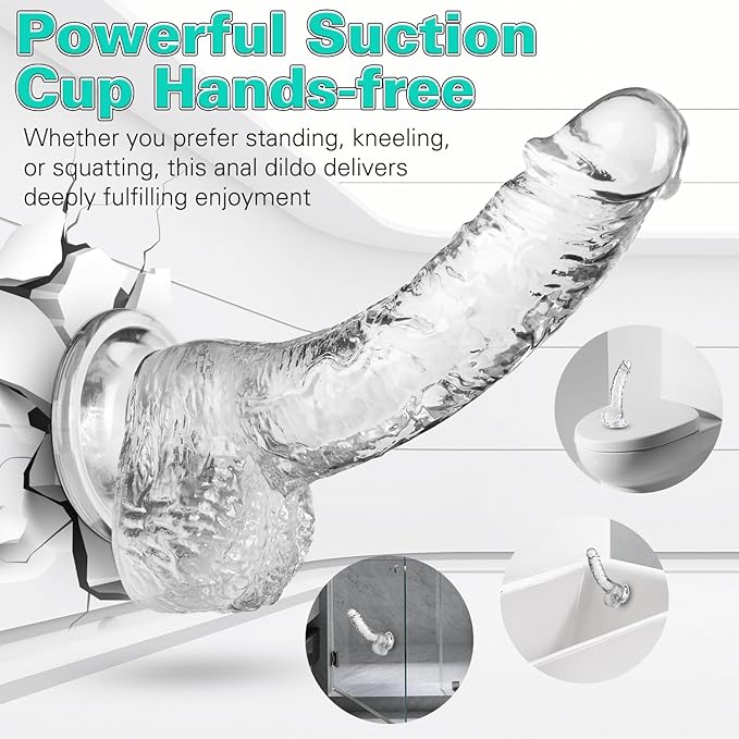 Crystal Addiction Dildo with Balls - ToysCenter.Pk
