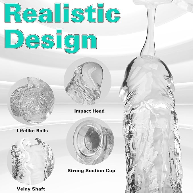 Crystal Addiction Dildo with Balls - ToysCenter.Pk