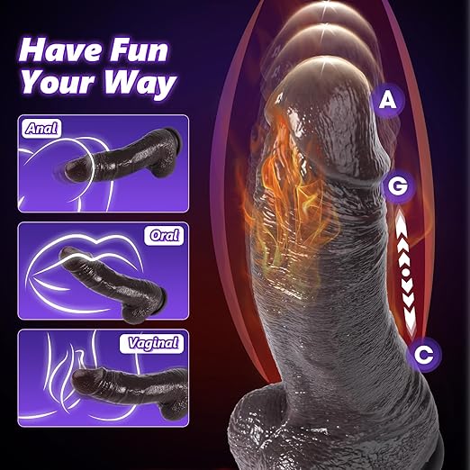 8.3 Thick Black Thrusting Dildo