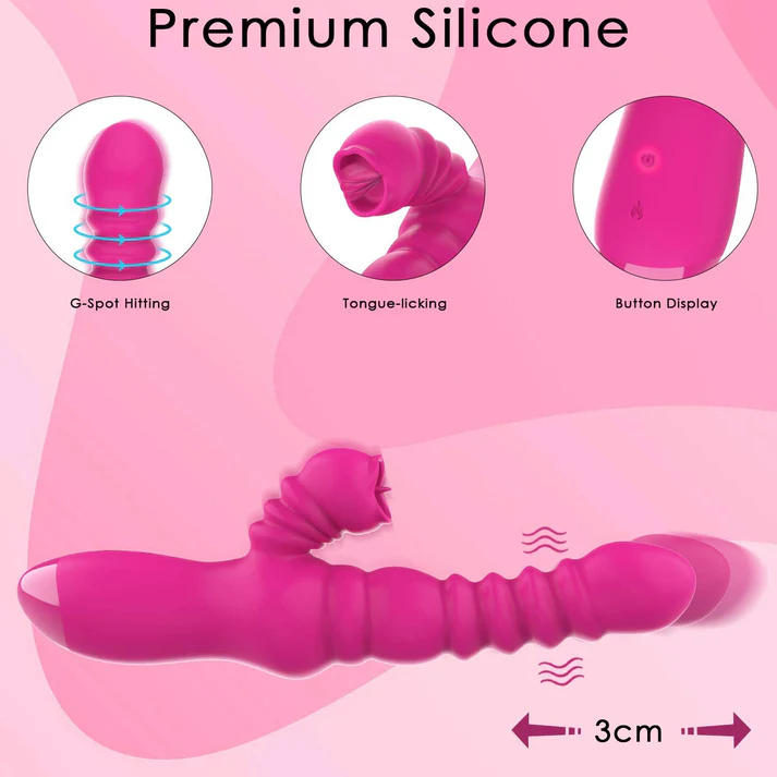 Powerful Thrusting G Spot Clitoral Vibrator - ToysCenter.Pk