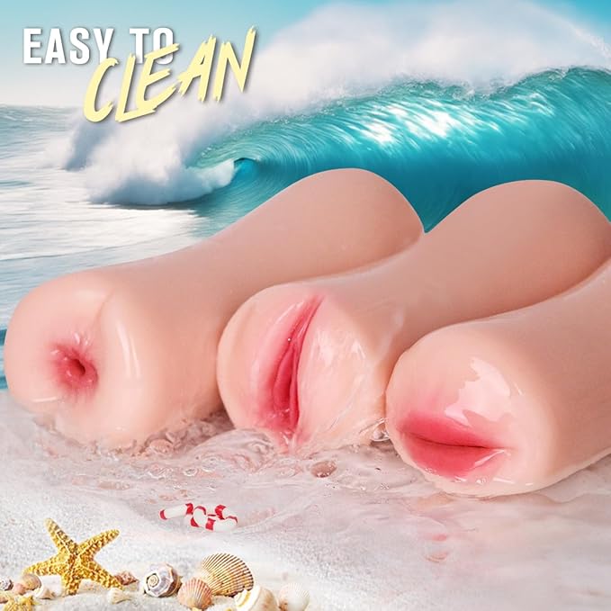Pack of 3 Pocket Pussies Sex Toys for Men
