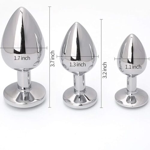 3 Pcs Luxury Jewelry Fetish Anal Butt Plug