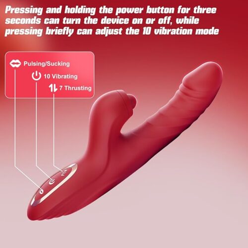 Thrusting Dildo Rose Toy for Women