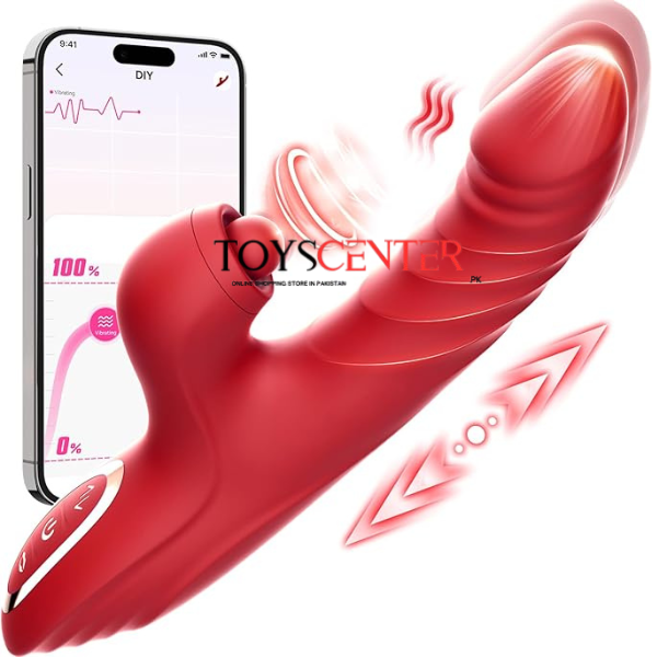 Thrusting Dildo Rose Toy for Women