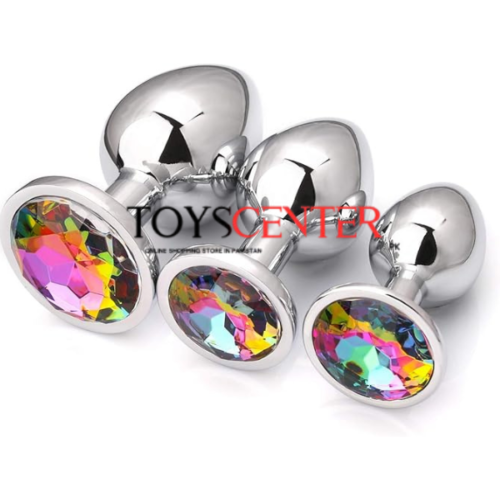 3 Pcs Luxury Jewelry Fetish Anal Butt Plug