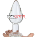 Huge Head Glass Butt Plug Crystal