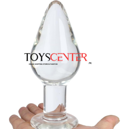Huge Head Glass Butt Plug Crystal