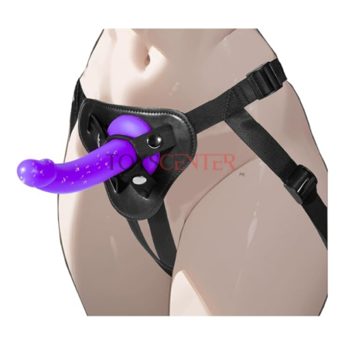 Curved Liquid Silicone Strap On Dildo - ToysCenter.Pk