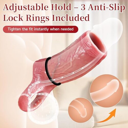 Enlarger Extender Silicone Penis Sleeve - ToysCenter.Pk