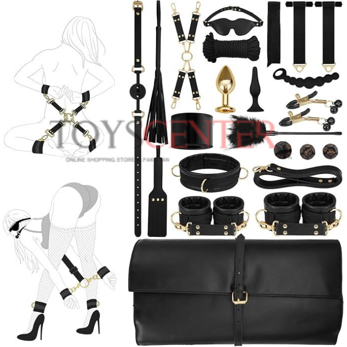 21 PCS BDSM Kit Bondage Restraints Sex Toys